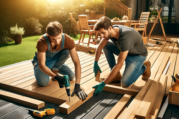 pose terrasse en bois